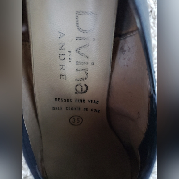 ⭐vintage black leather french shoes size 5 ⭐ - Picture 2 of 10